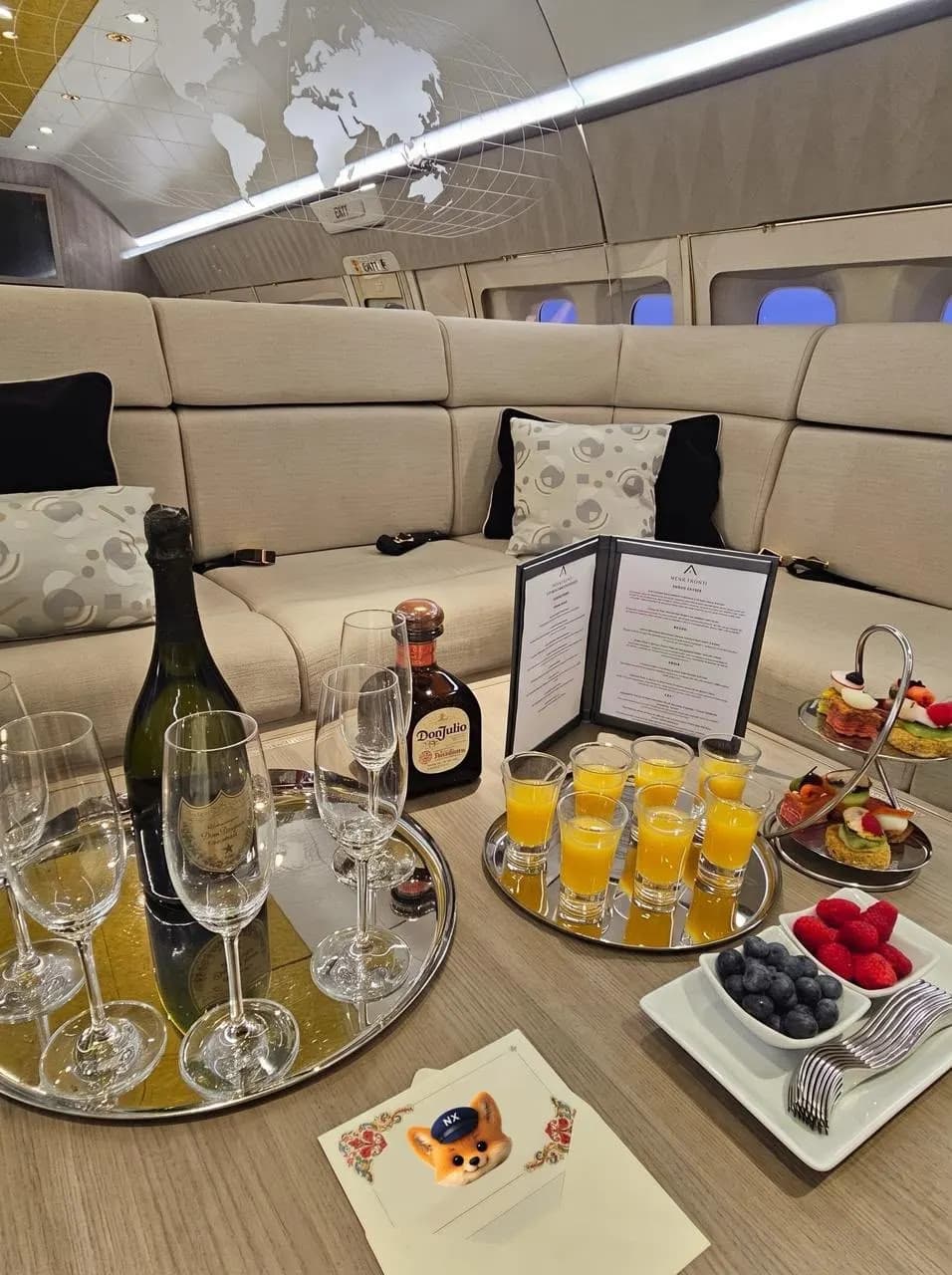 Table set on board