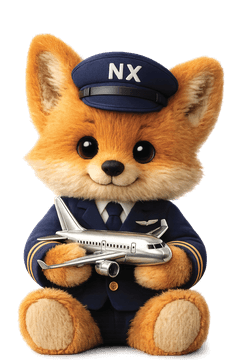 NX Jets mascot, fox pilot